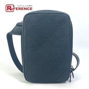 LOUIS VUITTON Utility Side Bag Crossbody Shoulder Taurillon Black